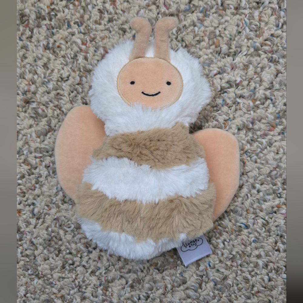 Happy Bee Plush Toy - Cream and Tan